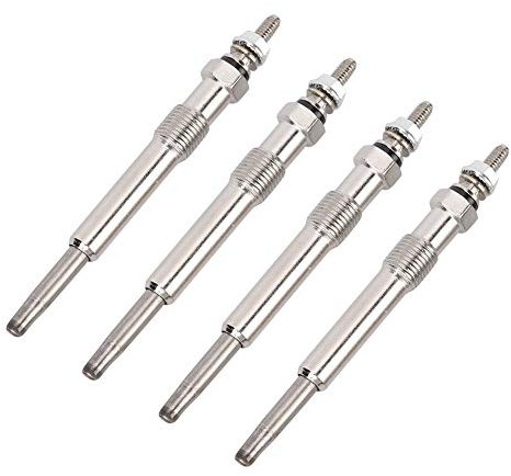 Auto Glühkerze, Akozon 4 Teilige Aluminiumlegierung Heizglühkerze für Clio Kangoo Trafic für Vauxhall Arena