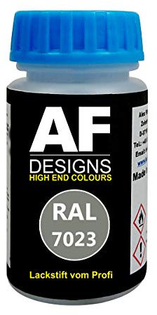Alex Flittner Designs Stylo Peinture Ral Tous Farbcodes Mat 50ml Séchage Rapide Vernis Voiture Peinture de Laura Reperaturstift - RAL7023 Gris Béton