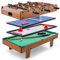 COSTWAY Tavolo Multigioco Gioco Multifunzione 4 in 1- Calcio Balilla, Biliardo, Ping Pong, Hockey, per Adulti e Bambini