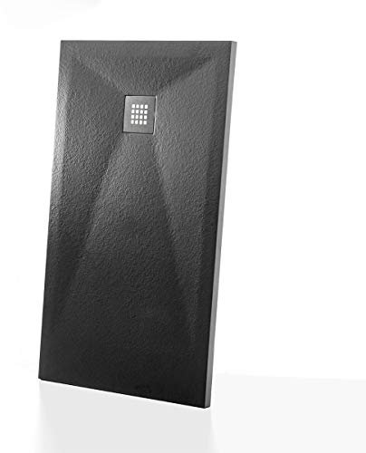 Piatto Doccia Eco Stone London 80x140 Colorato Slim H2,5cm CERAMICHEMIRANDA-Resina Ardesia