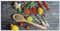 ARTLAND Spritzschutz Küchenrückwand Küche Herd Glas mit Motiv 100x50 cm Design Kräuter Chili Essen Lebensmittel Gewürze Chilischote Gewürze H9KD