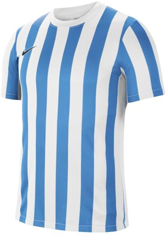 Nike Mens Striped Division Iv Jersey S/S Shirt, White/University Blue/Black, S