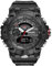 SMAEL Orologio da polso da uomo, analogico-digitale, sportivo, militare, con allarme, doppio fuso orario, impermeabile, LED cronometro, nero, Militare