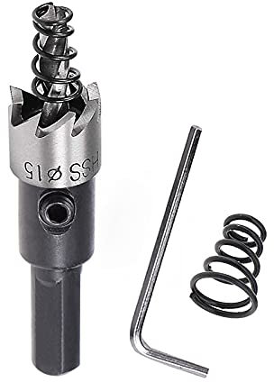 SagaSave 15MM Brocas de acero de alta velocidad de carburo, cortador de agujeros resistente para metal, acero inoxidable, cobre, hierro
