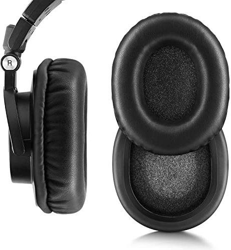 Almohadillas de repuesto para auriculares Audio-Technica ATH-M50X M30X M40X, almohadillas de repuesto (negro)