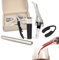 bremermann Wein-Set 5-TLG, inkl. Dekanter-Ausgießer mit Verschluss, Kellnermesser, Vakuumverschluss, Kühlstab und Folienschneider, Geschenk-Set für Rotwein, Sommelier-Set