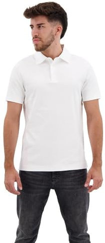 BOSS Herren Palosh 30 Slim-Fit Poloshirt aus Interlock-Baumwolle Weiß XXXL