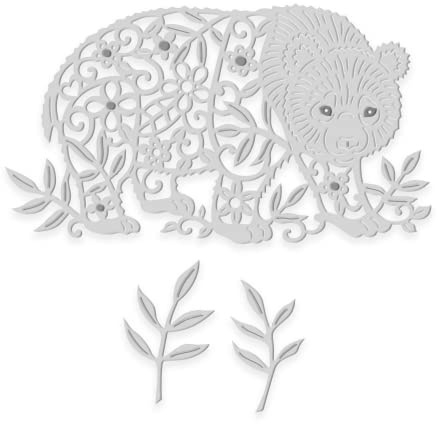 Floral Panda- Sweet Dixie Cutting Die for Scrapbooking, cardmaking NAD papercrafts Designed by Sue Dix