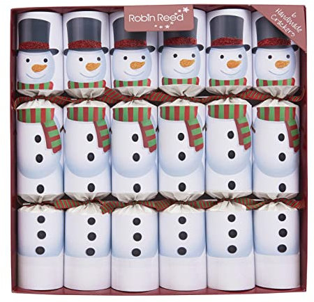 Robin Reed Set of 6 Racing Snowman Christmas Crackers