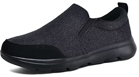 Puxowe Mocasines sin Cordones para Hombre Zapatillas Deportivas cómodas y Casuales Zapatillas Ligeras para Caminar Negro 46 EU