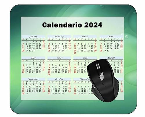YENDOSTEEN Mauspad 2024 Kalender, Gaming-Mauspad mit blühenden Zweigen, 220 x 180 x 3 mm