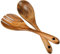 Salad Servers, Wood Salad Tongs, 10.2in Salad Spoon and Fork Set, Long Handle Salad Server Set for Mixing, Tossing and Cooking (Salad Spoon and Fork Set)