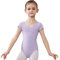 AOQUNFS Body Danza Classica Bambina Team Basic Maniche Corte Ginnastica Leotards Tutu Danza Classica Bambina, BT04-Viola,10-11Anni