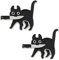 Wudaizhi Chat Noir avec Épingles De Couteau Dessin Animé Chat Noir avec Épingle De Couteau Broche De Broche Broches Broches Badge Épingles À Revers