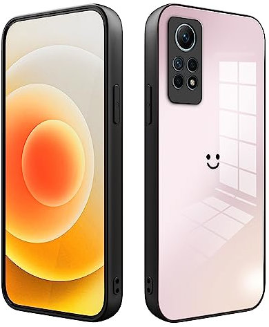 XINYEXIN Glas Handyhülle für Xiaomi Redmi Note 12 Pro 4G / Note 11 Pro 5G/4G Hülle mit Farbverlauf, Mode Ultradünn Stoßfest Kratzfest Schutzhülle - Rosa