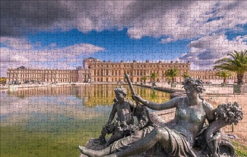 GUOHLOZ Puzzle 1000 Teile, Puzzle für Erwachsene, Impossible Puzzle, Puzzle farbenfrohes Legespiel, 1000 Puzzle Home Dekoration Puzzle. Frankreich, Paris, Schloss Versailles, 75x50cm