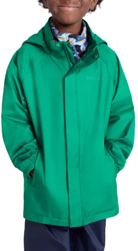Mountain Warehouse Pakka Wasserdichte Kinderregenjacke - Winddichte, leichte & atmungsaktive Jacke, Mädchen & Jungen, faltbar mit Packsack - Schule, Frühling, Sommer Grün Kinder 128 EU (7-8 Jahre)