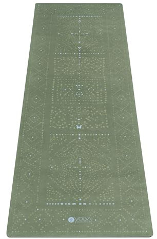 Yoga Design Lab Combo Yogamatte | rutschfest, Matte/Handtuch, Guter Halt bei viel Schweiß, Naturkautschuk | mit Tragegurt (Boho Glow, 5.5mm)