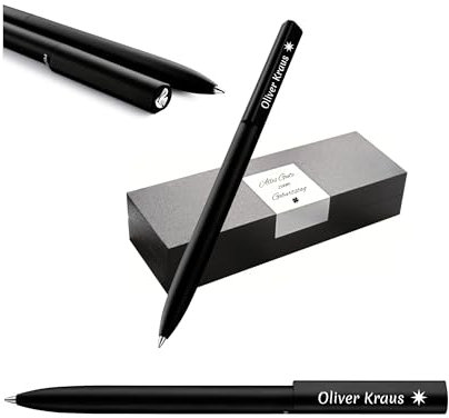 Pelikan Kugelschreiber Ineo® Elements K6 mit Gravur Geschenk - einzigartige Stifte mit Namen - personalisierte Geschenke zu Weihnachten - Kugelschreiber personalisiert (Schwarz)