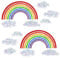EEEKit Regenbogen Fensterfolie, 2Stk Fensterbilder für Kinderzimmer, Kindergarten, Wohndekor