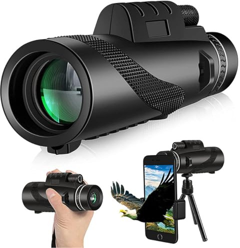 CENPEK Zoom-Monokular mit Handyhalter, Monokular für Erwachsene, ideal für Vogelbeobachtung, Wandern, Jagen, Camping, Reisen