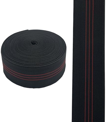 AngYang23 Upholstery Elastic Webbing Stretch Latex Band Furniture Repair DIY Modification Sofa Chair Couch Material Replacement (Red 5cm 10m)