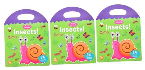 TOYANDONA 3St ruhiges kinderbuch Aufkleber Kognitionsbuchspielzeug kindererziehung Buch aufklärungsbücher für Kinder pädagogisches Spielzeug beschäftigtes Buch beschichtetes Papier