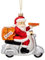 itsisa Baumschmuck Pizza Lieferservice Weihnachtsmann - Pizza Delivery Santa - Baumkugel Fast Food, Weihnachtsdeko Essen, Christbaumkugel