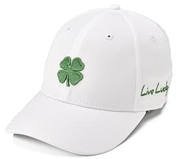 Black Clover Damen Standard Hollywood 24 verstellbare Mütze, weißer Hut/3D-grünes Metallic-Kleeblatt