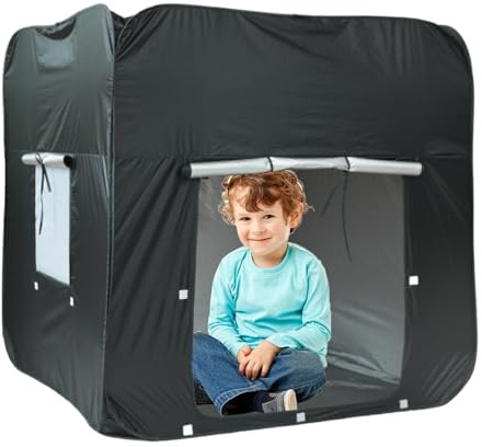 Kids Play Tent - Indoor Portable House with Door and Window | Sensory Hugs Box for Indoor and Outdoor Use, Foldable Tent with Travel Bag, Quiet Corner for