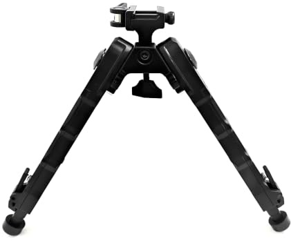 ProWildGear QD Bipod BlackTactical Bipod 7 inch - 8.5 inches Extension Flat Adjustable Stable for 20mm Rail, SR5-Black
