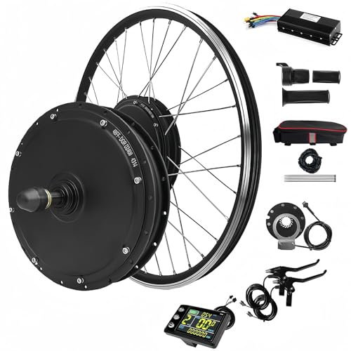 48V2000W Electric Bike Conversion Kit, 20-29In/700C Rear Wheel Bicycle Motor E-Bike Kit with LCD Display,55-65Km/H Rear wheel,26in