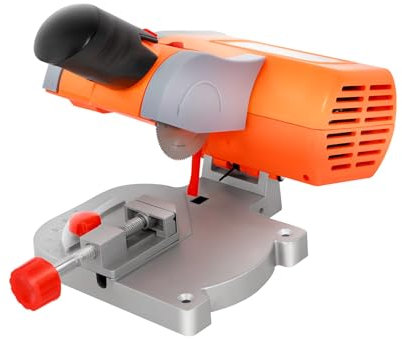 Mini Tisch Kappsäge Kapp,220V 90W Tischkreissäge 4500 U/min,Mini Gehrungs Kappsäge 0°-45° Einstellbar Stahl Sägeblatt Kreissäge,für Holz, Zink, Aluminium