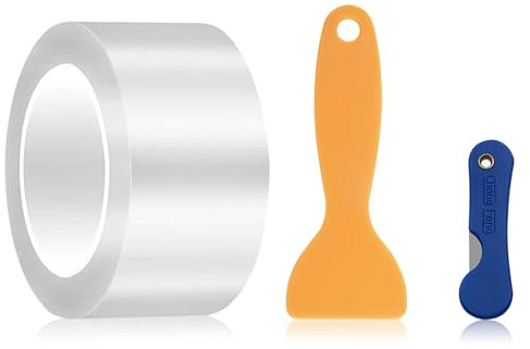 SCDZY Self-Adhesive Edge Protection Film, 7 cm x 10 m, Paint Protection Film, Car, Transparent, Door Sill Sticker, Bubble-Free with Spatula and Knife, Universal Paint Protection Film for Car, Bicycle