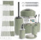 Clara Clark Bathroom Set - Sage Green Bathroom Accessories Set, 20PC Bathroom Accessory Set, Shower Curtain Set with Liner, Toothbrush Holder, Soap Dispenser, Soap Dish, and Toilet Brush Holder