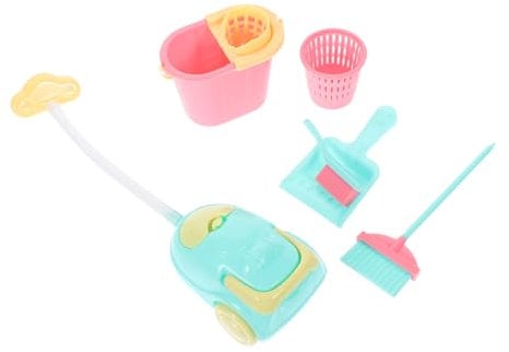 CVUTOVO 1set Miniature Doll House Cleaning Tool and Pretend Play Housekeeping Supplies for Boys and Girls for Doll House Scene Layout and Educational Fun
