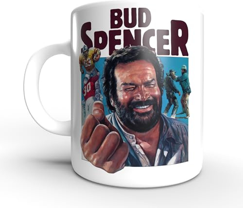 Bud Spencer® Motiv aus Sie nannten ihn Mücke auf Keramik-Tasse, Weiß, Klassisches Design