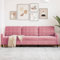 Woonisher Canapé à 3 Places Rose 210 cm Velours canapé-lit Double Convertible