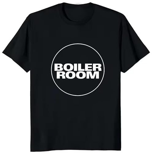 ewewerdrERA Boiler Room Dj Techno Boiler Letter T-Shirt Black 3XL