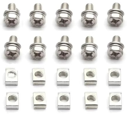 IORQWEW Motorrad Muttern Universal 10 Set Motorrad Roller ATV Dirt Bike Batterie Terminal Mutter Und Für Bolzen Schrauben Motorrad Montage Kits(M6)