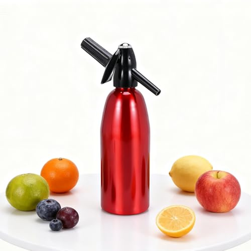 TeamSky Sifone per acqua frizzante, in alluminio, per bevande gassate fatte in casa, macchina per acqua gassata fai da te, per casa, cucina, bar, compatibile con cartucce di CO2 da 8 g (non incluse)