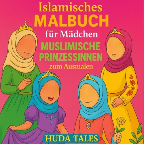 Islamisches Malbuch für Mädchen: Muslimische Prinzessinnen zum Ausmalen: Ein liebevolles Malbuch mit Hijabi Prinzessinnen, Blumen und Moscheen – Kreativer Ausmalspaß für Kinder ab 4 Jahren