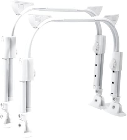 Levemolo Pieds de Table en U Autobloquants Pliants, 1 Paire Grosse Taille en Fer Solide, Réglables et Antidérapants, Adaptés pour Bureau, Table de Lit et Meuble Escamotable