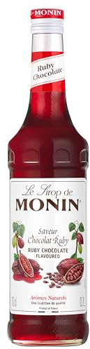 MONIN Sirup Ruby Chocolate /Schokolade 0,7 l | Fruchtig-schokoladiges Ruby Chocolate Geschmack für Kaffee, Mocktails, Cocktails und Dessertkreationen