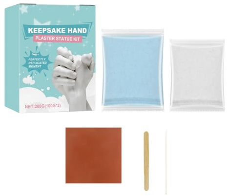 Generisch Handabdruck Set | Set zur Herstellung von Handabdrücken für Paare | 3D Gips Abdruck Erinnerungsset | Geschenk für Hochzeit Weihnachten Eltern Mama Freundin Zuhause Deko