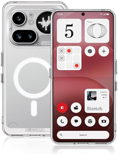 Wigento Magnetische Hülle für Nothing Phone 4a Pro, kompatibel mit MagSafe, TPU und Kunststoff, matt, stoßfest, präzise Aussparungen Handyhülle (Schwarz)
