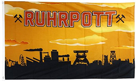Flaggenfritze Fahne/Flagge Deutschland Ruhrpott Ruhrgebiet 3 + gratis Sticker
