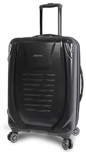 Perry Ellis Bauer 21 Hardside Carry-on Spinner Luggage, Black