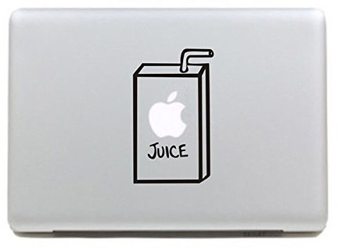 Monogram Design Vinyl Decal Stickers Sticker Power-up Art Black for Apple MacBook Pro/Air 13 15 Inch - Apple Juice 3