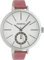 Oozoo Damenuhr mit Lederband XXL 48 MM Weiß/Rosa C10464